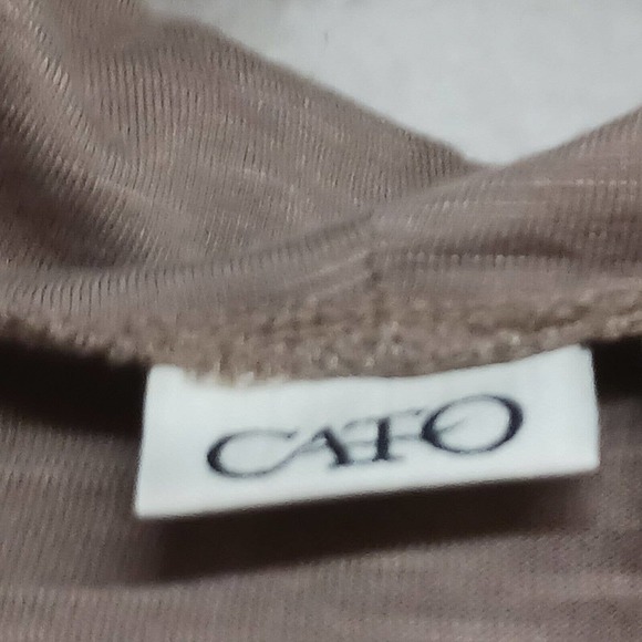 CATO Women's XL‎ Stretchy Comfy Cowl Neck Tunic Shirt Front Pockets Brown - Picture 12 of 13